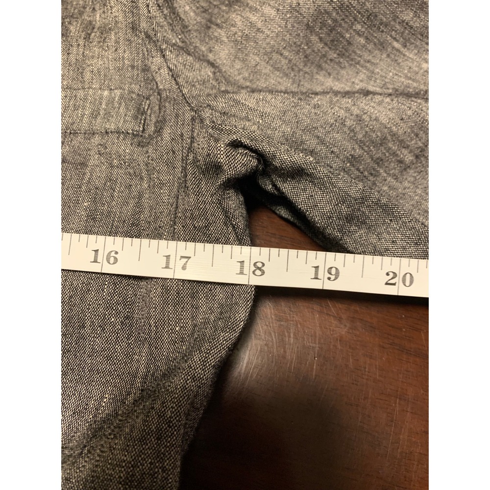 Lark & Wolff Urban Outfitters Grey Linen Blend 3/4 Sleeve Blazer Jacket Medium - Picture 5 of 8